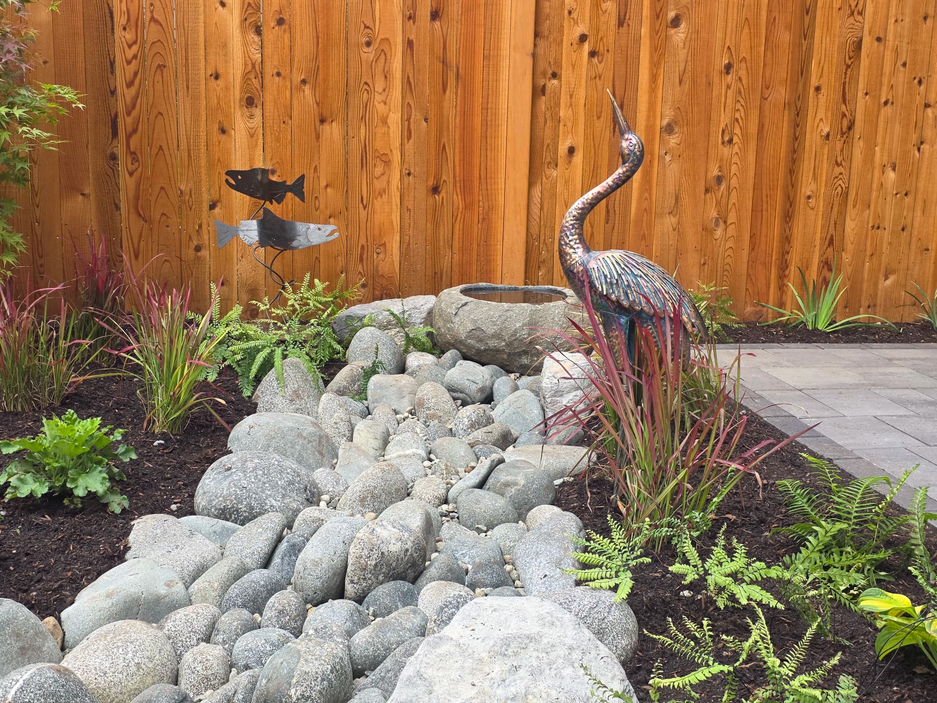 Gallery photos for Backyard Refresh With River Rock, Pavers, and Custom Plantings: Image #9